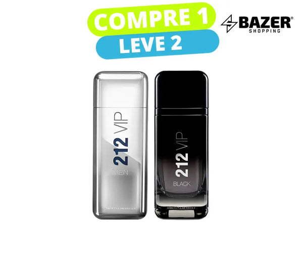 Kit 2 perfumes masculinos importados - 212 vip men - 212 black - 100ml - ultimas unidades